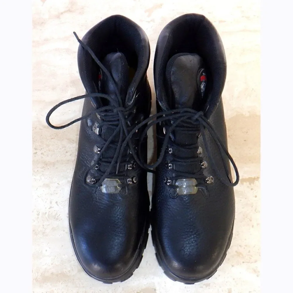 Young Bear Steel toe black leather boots